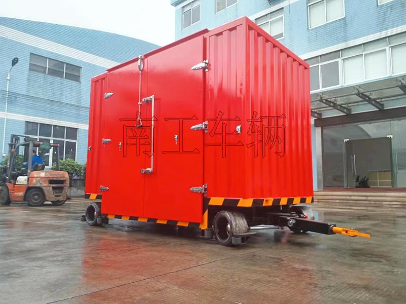 3吨双牵引箱式半岛（中国） 无动力叉车牵引工具拖车